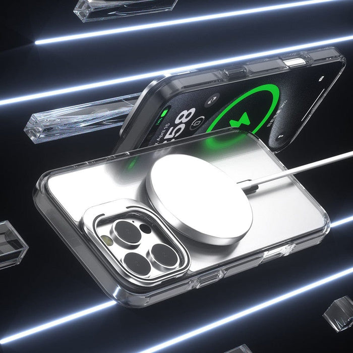 Close-up of the REDEFINE Lens Flip Stand Case for iPhone 16 Pro Max with precise cutouts