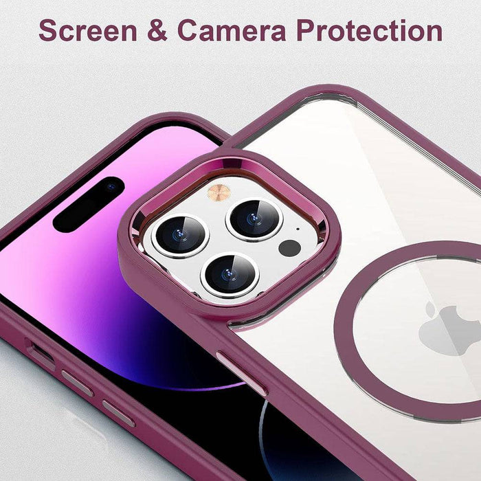 Redefine Metal Camera Lens Magnetic Transparent Magsafe Case for iPhone 15 Pro - JPC MOBILE ACCESSORIES