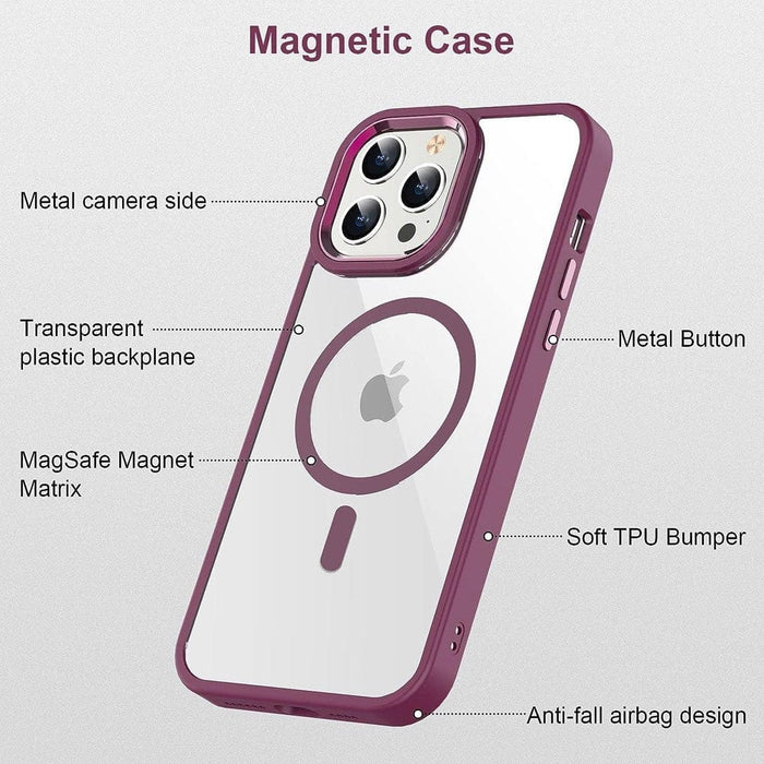 Redefine Metal Camera Lens Magnetic Transparent MagSafe Case iPhone 13 Pro Max | Premium Protection - JPC MOBILE ACCESSORIES