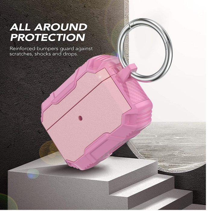 AirPods 4 robot armor case showing kickstand open – landscape mode