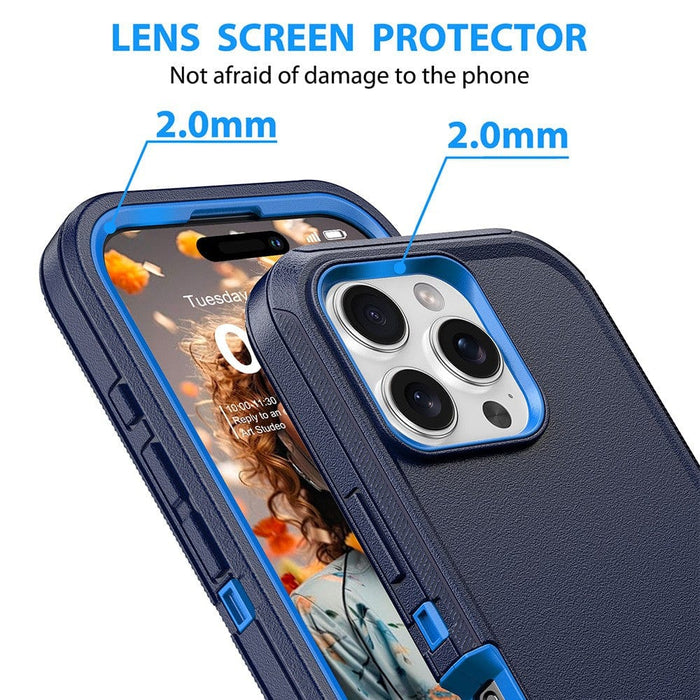 Shockproof Robot Armor Hard Plastic Case with Belt Clip for iPhone 16 Pro - JPC MOBILE ACCESSORIES