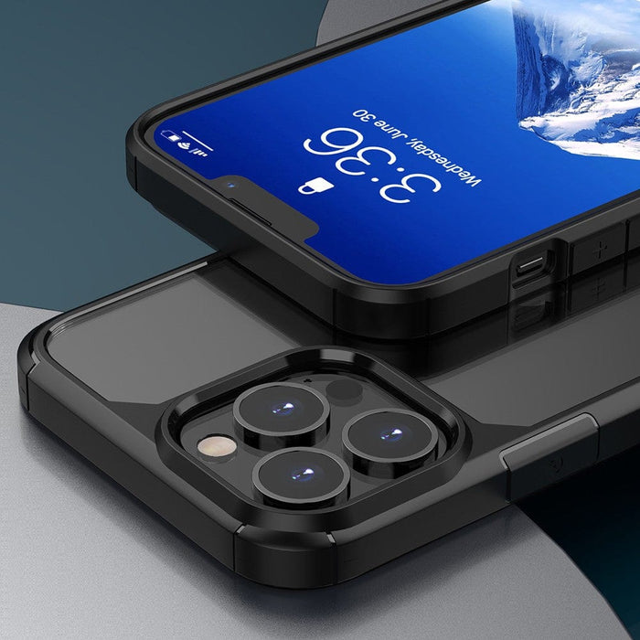 Shockproof YJ Cover Case iPhone 13 Pro Max | Transparent Crystal Clear PC TPU Bumper - JPC MOBILE ACCESSORIES