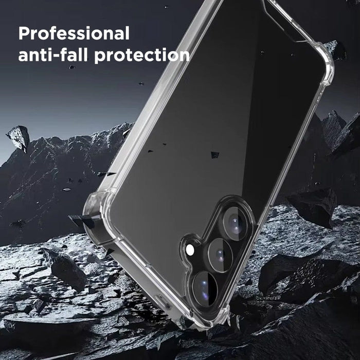 Military-grade shockproof protection of the Solar Crystal Hybrid Cover Case for Samsung Galaxy S25.