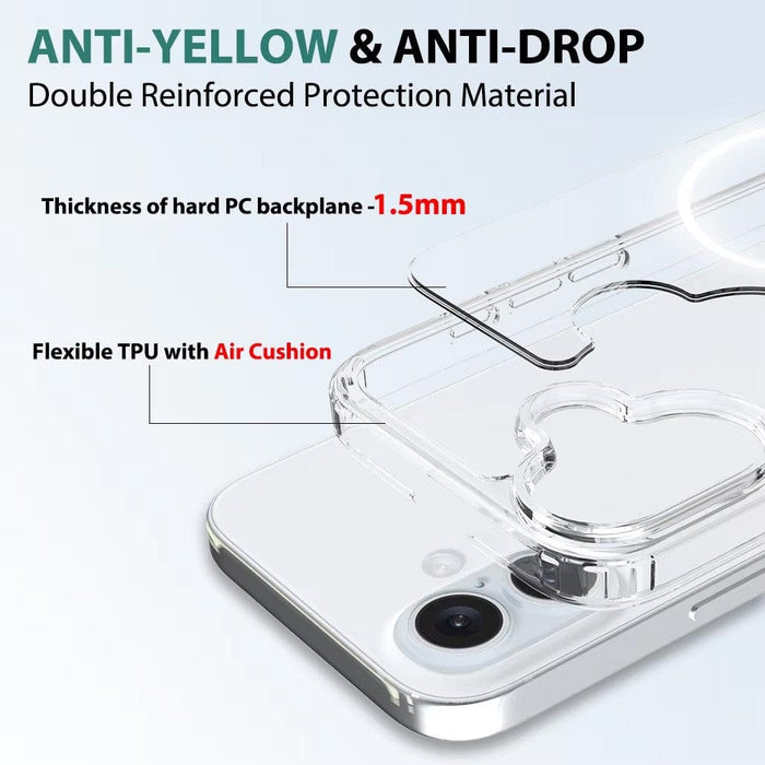 Hybrid TPU acrylic iPhone 16e case with full button protection