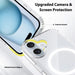Transparent shockproof iPhone 16e case with raised edge protection