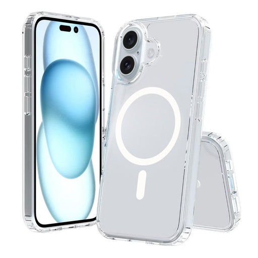 Clear hybrid acrylic TPU case for iPhone 16e with MagSafe