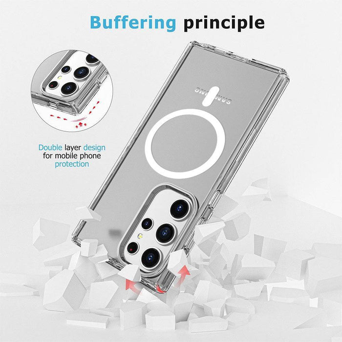 UTIA Shockproof Transparent Magsafe Cover Case for Samsung Galaxy S24 Ultra-Transparent - JPC MOBILE ACCESSORIES