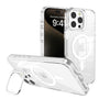 iPhone 16e Lens Flip Stand Transparent Case Front View