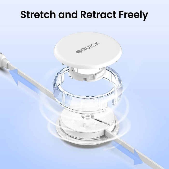 iQuick 3 in 1 Retractable Fast Charge & Date Sync Cable IQTC2301 1.2m-White