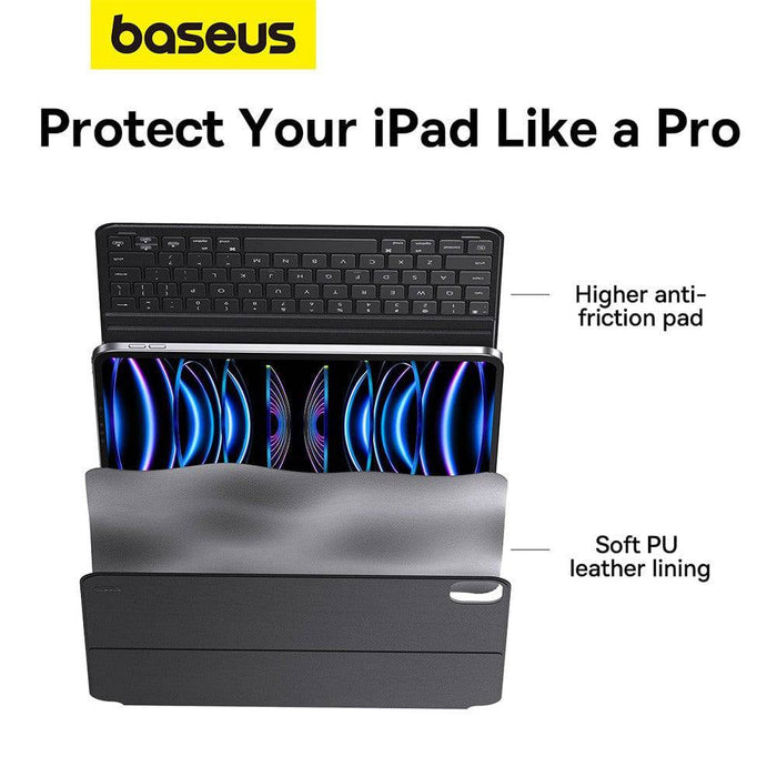 Baseus Brilliance Series Magnetic Keyboard Case for iPad Pro 12.9 (2019/2020/2021/2022)-Cluster Black - JPC MOBILE ACCESSORIES