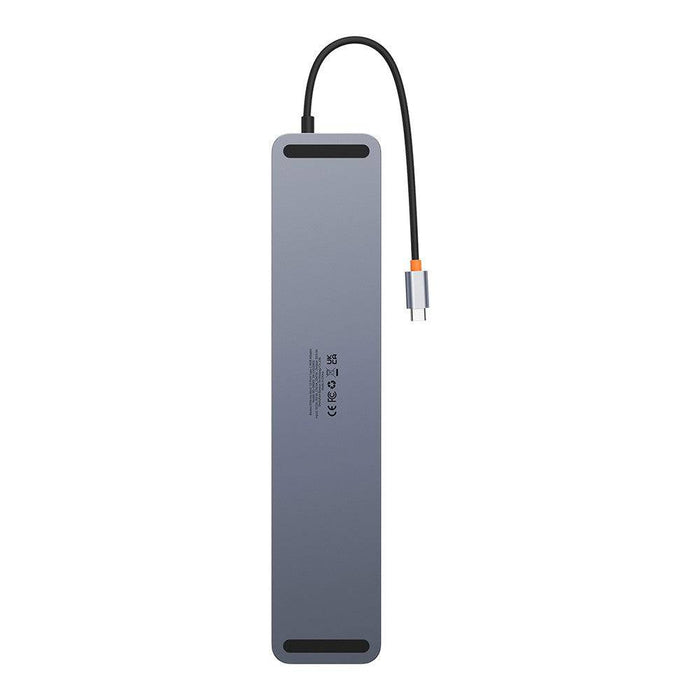 Baseus EliteJoy Gen2 12-Port Type-C HUB Adapter (Type-C to HDMI*2+USB3.0*3+PD*1+DP*1+SD/TF*1+RJ45*1+Type-C Data*1+3.5mm*1)-Dark Gray - JPC MOBILE ACCESSORIES