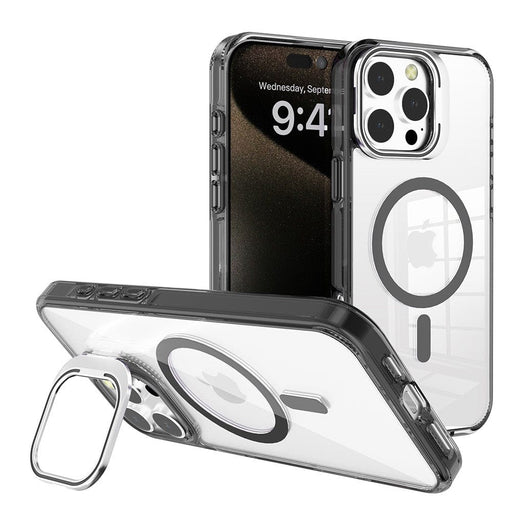 REDEFINE 360° Rotating Kickstand MagSafe Case for iPhone 16e – Black Front View