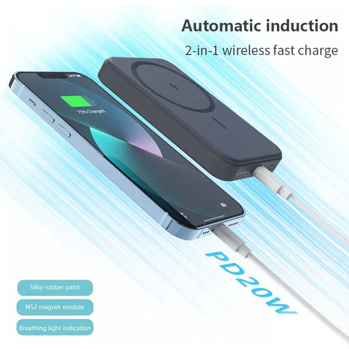 iQuick Magnetic Wireless Charging Power Bank 5000mAh 15W - JPC MOBILE ACCESSORIES