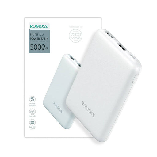 Romoss Pure 05 5000mAh Power Bank - JPC MOBILE ACCESSORIES