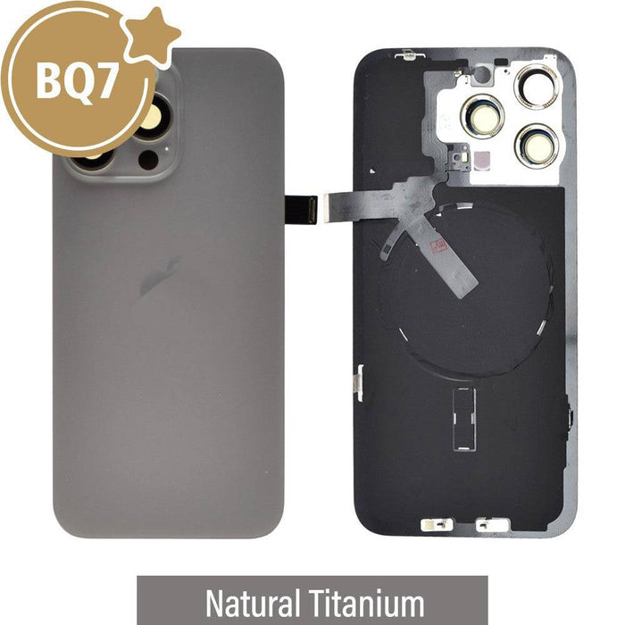 iPhone 15 Pro Back Glass with Camera Lens - Natural Titanium replacement