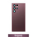 BQ7 Rear Cover Glass For Samsung Galaxy S22 Ultra S908B - Burgundy - JPC MOBILE ACCESSORIES