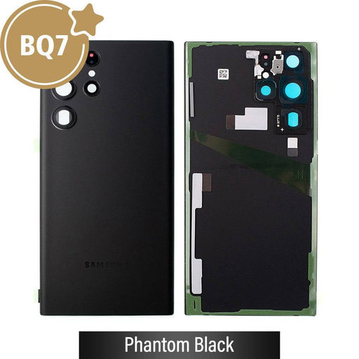 BQ7 Rear Cover Glass For Samsung Galaxy S22 Ultra S908B - Phantom Black - JPC MOBILE ACCESSORIES