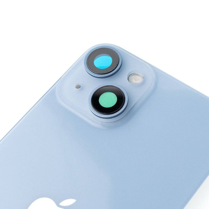 BQ7 Rear Cover Glass with Back Panel Frame for iPhone 14 - Blue | OEM-Quality Back Glass Replacement - JPC MOBILE ACCESSORIES