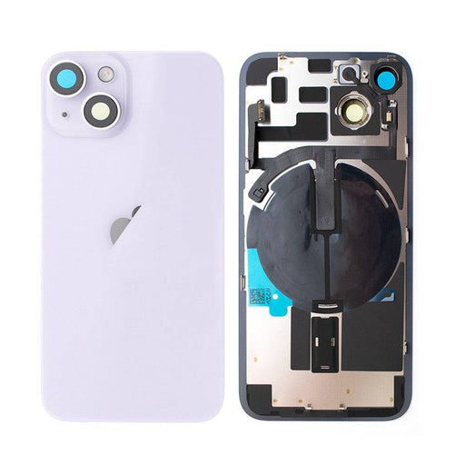 BQ7 Rear Cover Glass with Back Panel Frame for iPhone 14 - Purple | OEM-Quality Back Glass Replacement - JPC MOBILE ACCESSORIES