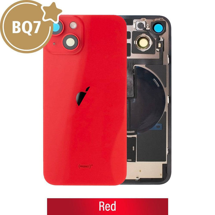 BQ7 Rear Cover Glass with Back Panel Frame for iPhone 14 - Red | OEM Back Glass Replacement - JPC MOBILE ACCESSORIES