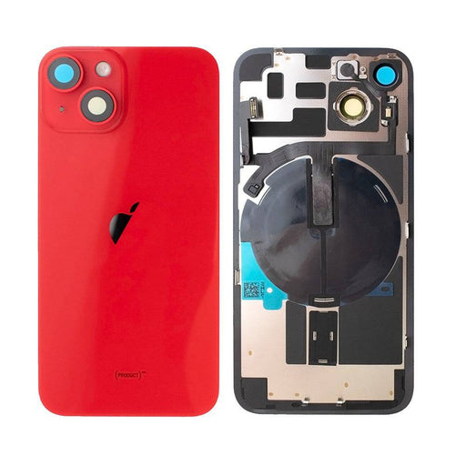 BQ7 Rear Cover Glass with Back Panel Frame for iPhone 14 - Red | OEM Back Glass Replacement - JPC MOBILE ACCESSORIES