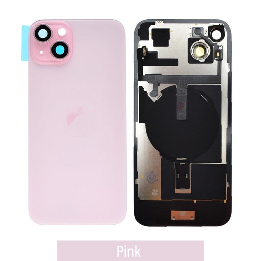 BQ7 Rear Cover Glass with Wireless Flex for iPhone 15 Plus - Pink
