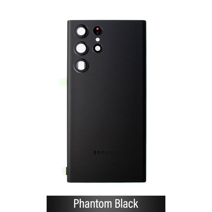 BQ7 Rear Cover Glass For Samsung Galaxy S22 Ultra S908B-Phantom Black (As the same as the service pack, but not from official Samsung)