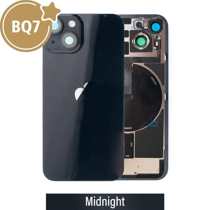 Rear Cover Glass with Back Panel Frame for iPhone 14 - Midnight