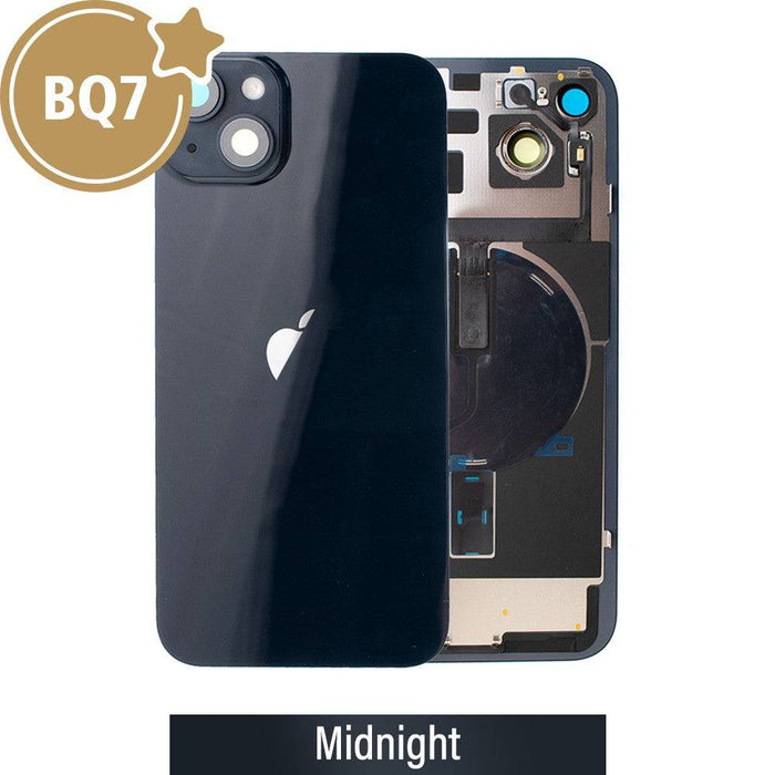 Rear Cover Glass with Back Panel Frame for iPhone 14 Plus - Midnight