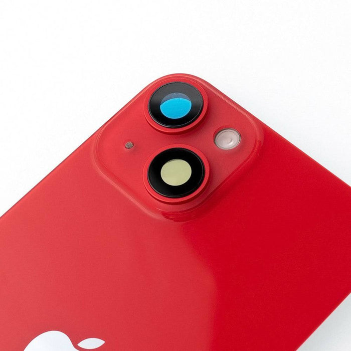 Rear Cover Glass with Back Panel Frame for iPhone 14 - Red