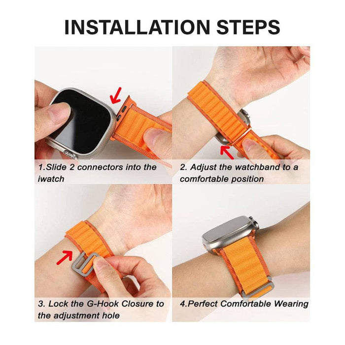 Comfortable and durable nylon watch band for Apple Watch Series 3.