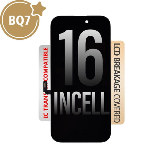 BQ7 Incell LCD Assembly for iPhone 16 - High-Quality Screen Replacement for Cracked or Unresponsive Displays.