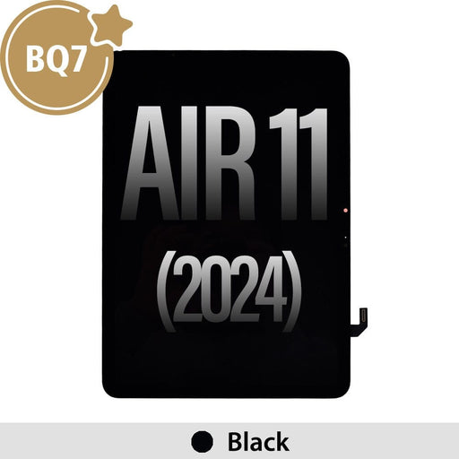 Front view of BQ7 LCD screen replacement for iPad Air 11 (2024) in black