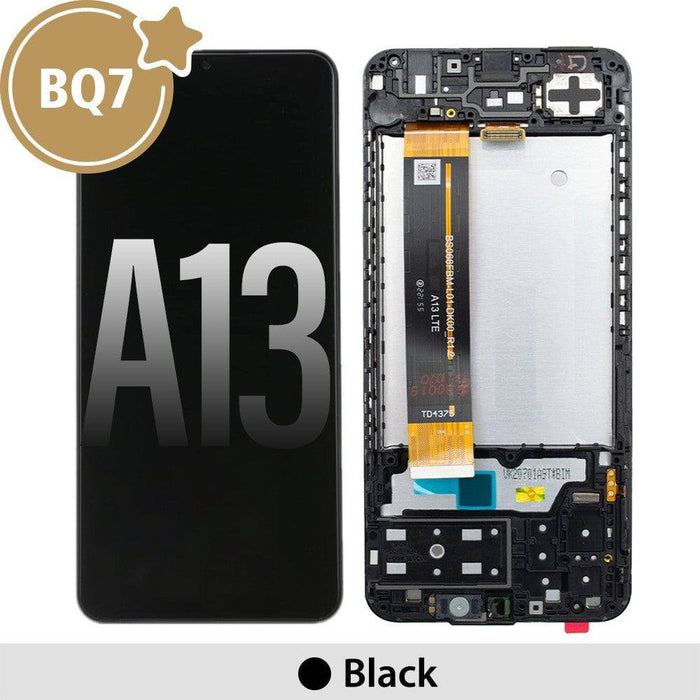 BQ7 Samsung Galaxy A13 A135F OLED Screen Replacement Digitizer with Frame-Black (As the same as service pack, but not from official Samsung) - JPC MOBILE ACCESSORIES