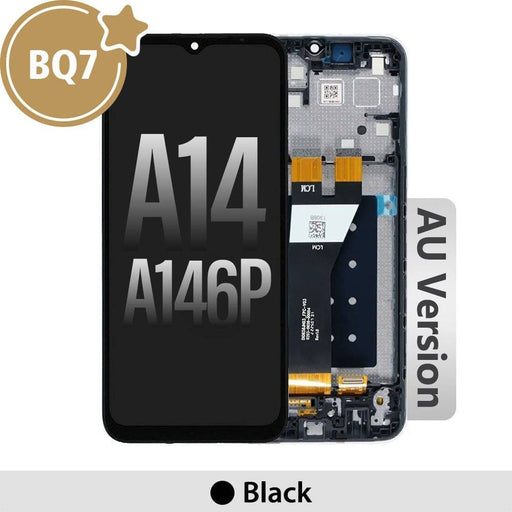 BQ7 Samsung Galaxy A14 5G A146P LCD Screen Replacement Digitizer with Frame-Black (AU Version) (As the same as service pack, but not from official Samsung) - JPC MOBILE ACCESSORIES