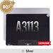 Silver MacBook Air A3113 display assembly front view	