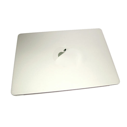 Rear view showing gold MacBook top lid with connectors and flex cables	