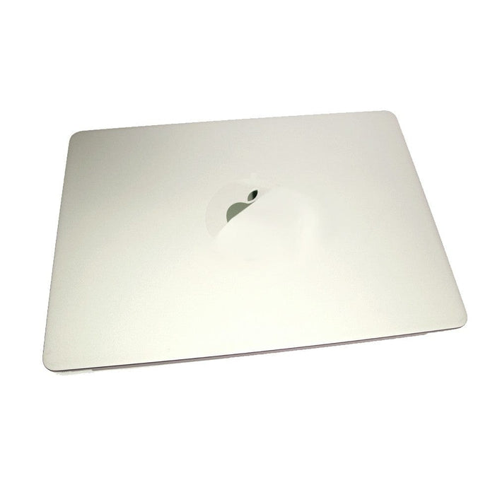 Rear view showing gold MacBook top lid with connectors and flex cables	