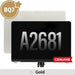 Front view of gold MacBook Air M2 A2681 LCD screen assembly	