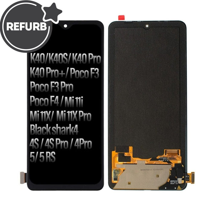 REFURB OLED Screen Digitizer Replacement for Xiaomi Redmi K40 / K40S / K40 Pro / K40 Pro+ / Poco F3 / Poco F3 Pro / Poco F4 / Mi 11i / Mi 11X / Mi 11X Pro / Black Shark 4 / 4S / 4S Pro / 4 Pro / 5 / 5 RS – Parts Only - JPC MOBILE ACCESSORIES