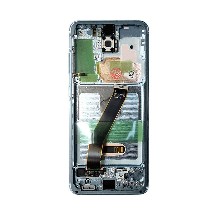 REFURB OLED Screen Replacement Digitizer with Frame for Samsung Galaxy S20 G980F - Cloud Blue - JPC MOBILE ACCESSORIES