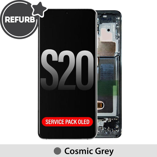 Samsung Galaxy S20 G980F REFURB OLED Screen Replacement Digitizer with Frame - Cosmic Grey - JPC MOBILE ACCESSORIES