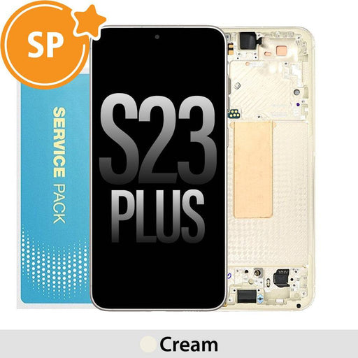 Samsung Galaxy S23 Plus S916B OLED Screen Replacement Digitizer with Frame GH82-30476B (Service Pack)-Cream - JPC MOBILE ACCESSORIES