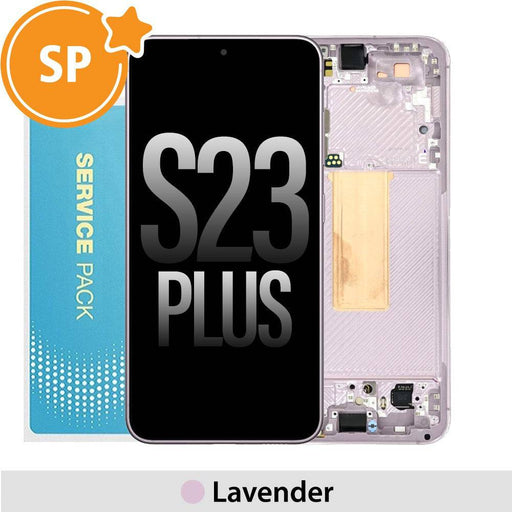 Samsung Galaxy S23 Plus S916B OLED Screen Replacement Digitizer with Frame GH82-30476D (Service Pack)-Lavender - JPC MOBILE ACCESSORIES