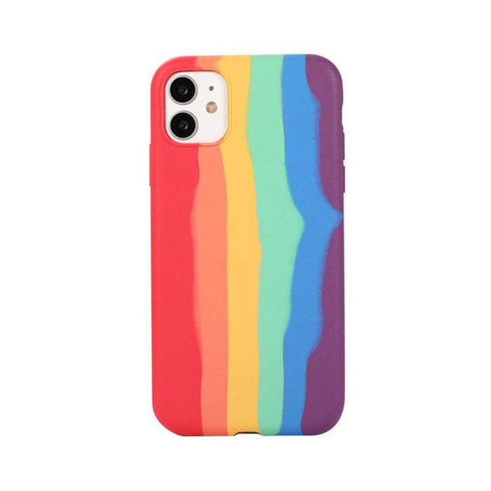 Rainbow Liquid Silicone Case Cover for iPhone 11 (6.1'')