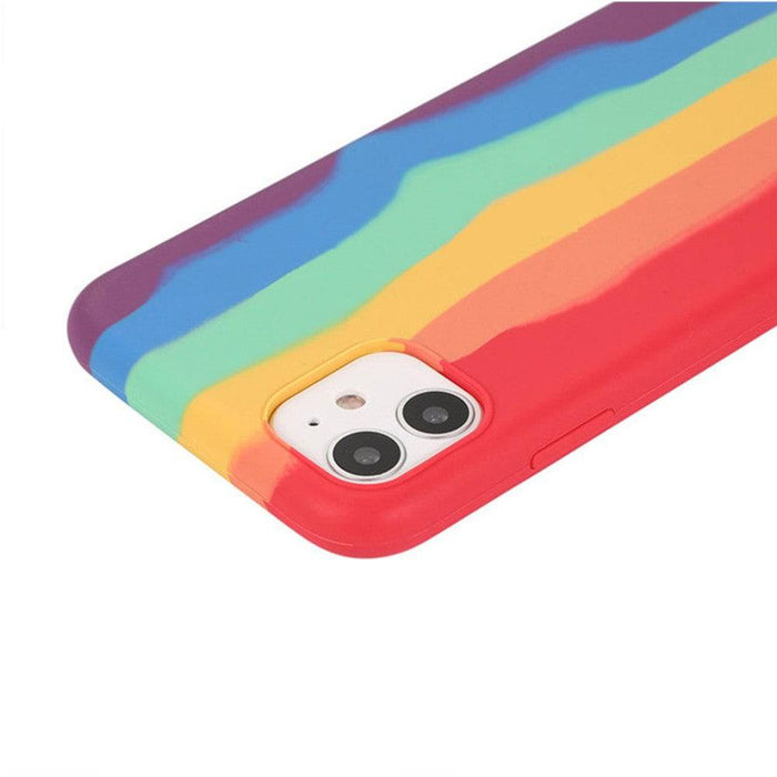 Rainbow Liquid Silicone Case Cover for iPhone 11 (6.1'')