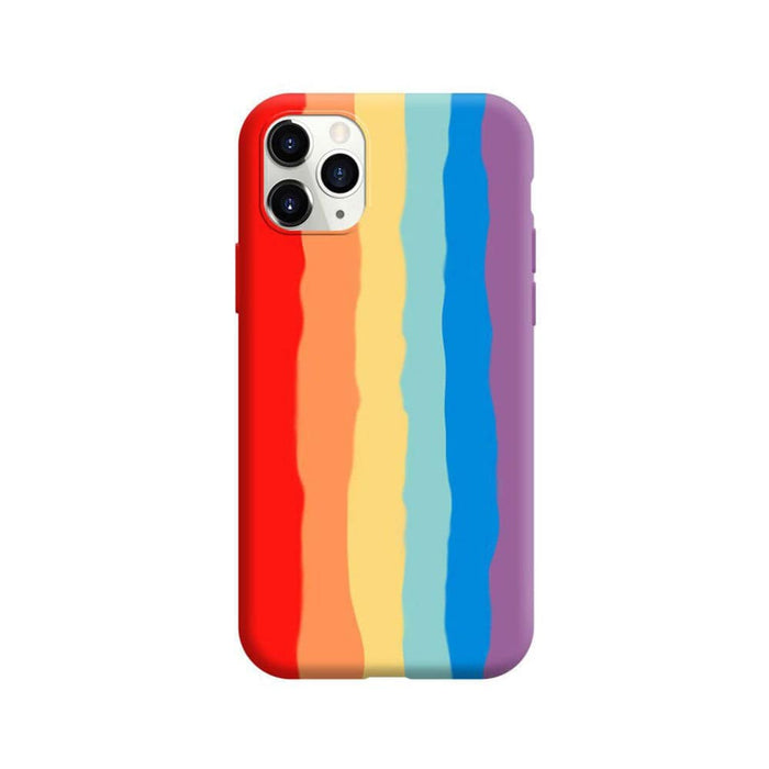 Rainbow Liquid Silicone Case Cover for iPhone 11 Pro (5.8'')