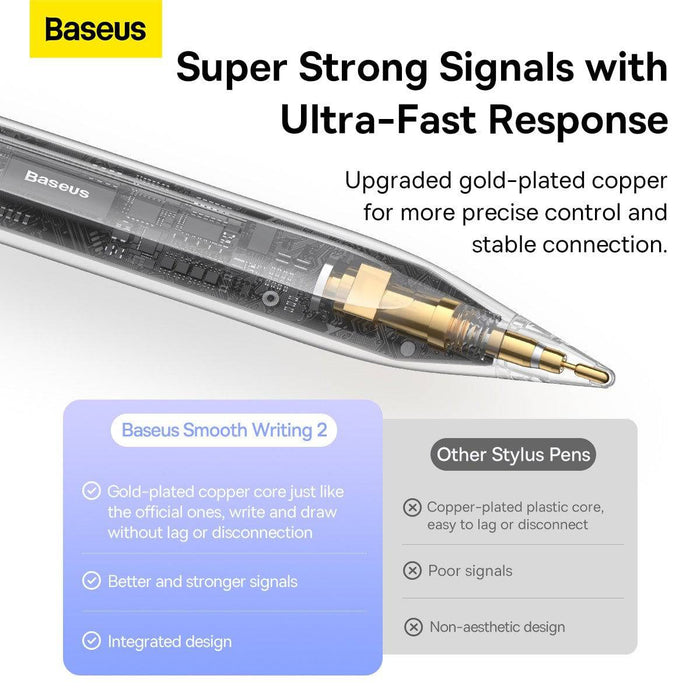 Baseus Smooth Writing 2 Series Stylus with LED Indicators-White - JPC MOBILE ACCESSORIES