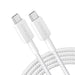 Anker 322 USB-C to USB-C Cable Compatible for iPhone 15 Series-White (6ft Braided) (A81F6H21) - JPC MOBILE ACCESSORIES