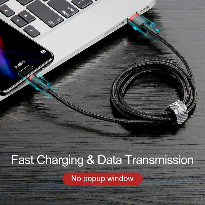 Baseus Cafule Fast Charge Type-C USB Data Charging Cable 2A 2M Compatible for iPhone 15 Series - JPC MOBILE ACCESSORIES